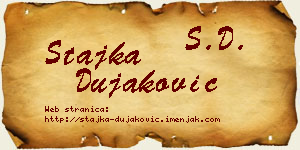 Stajka Dujaković vizit kartica
